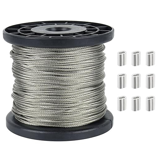 1/16 Wire Rope, 1/16 galvanized cable, 328FT Wire Cable, 304 Stainless Steel Aircraft Cable with ... | Amazon (US)
