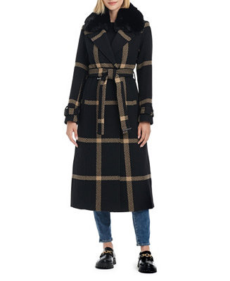 Vince Camuto Women's Double-Breasted Maxi Wool Blend Coat - Macy's | Macy's