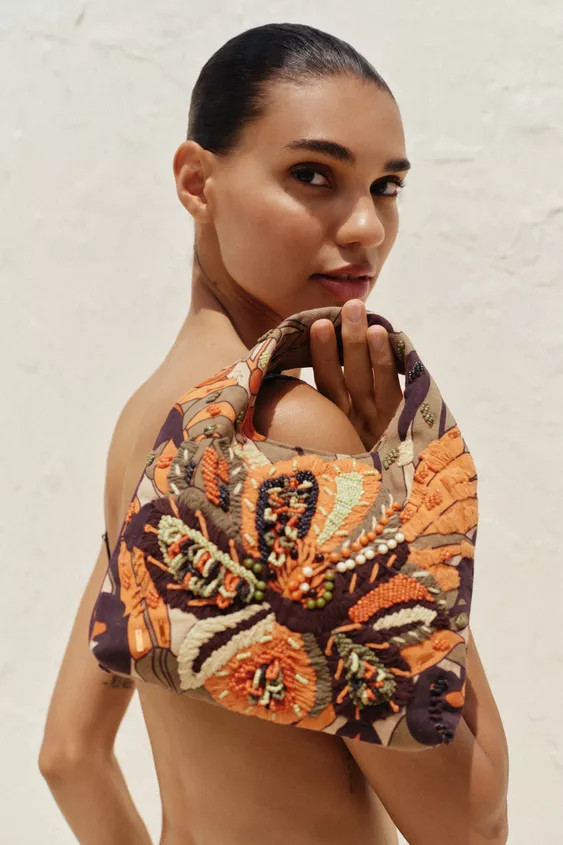 MULTICOLOURED BEADED BAG | Zara UK