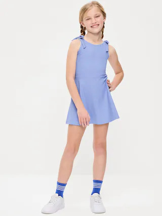 PowerSoft Sleeveless Tie-Strap Athletic Dress for Girls | Old Navy (CA)