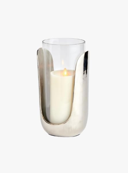 Large Silver Aida Hurricane Candle Holder | Amazon (US)