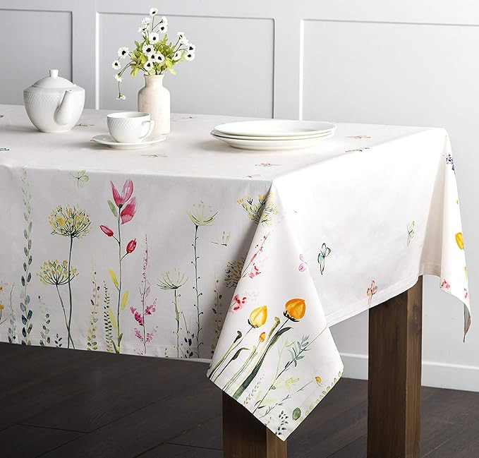 Maison d' Hermine Botanical Fresh 100% Cotton Tablecloth for Kitchen | Dining | Tabletop | Decora... | Amazon (US)