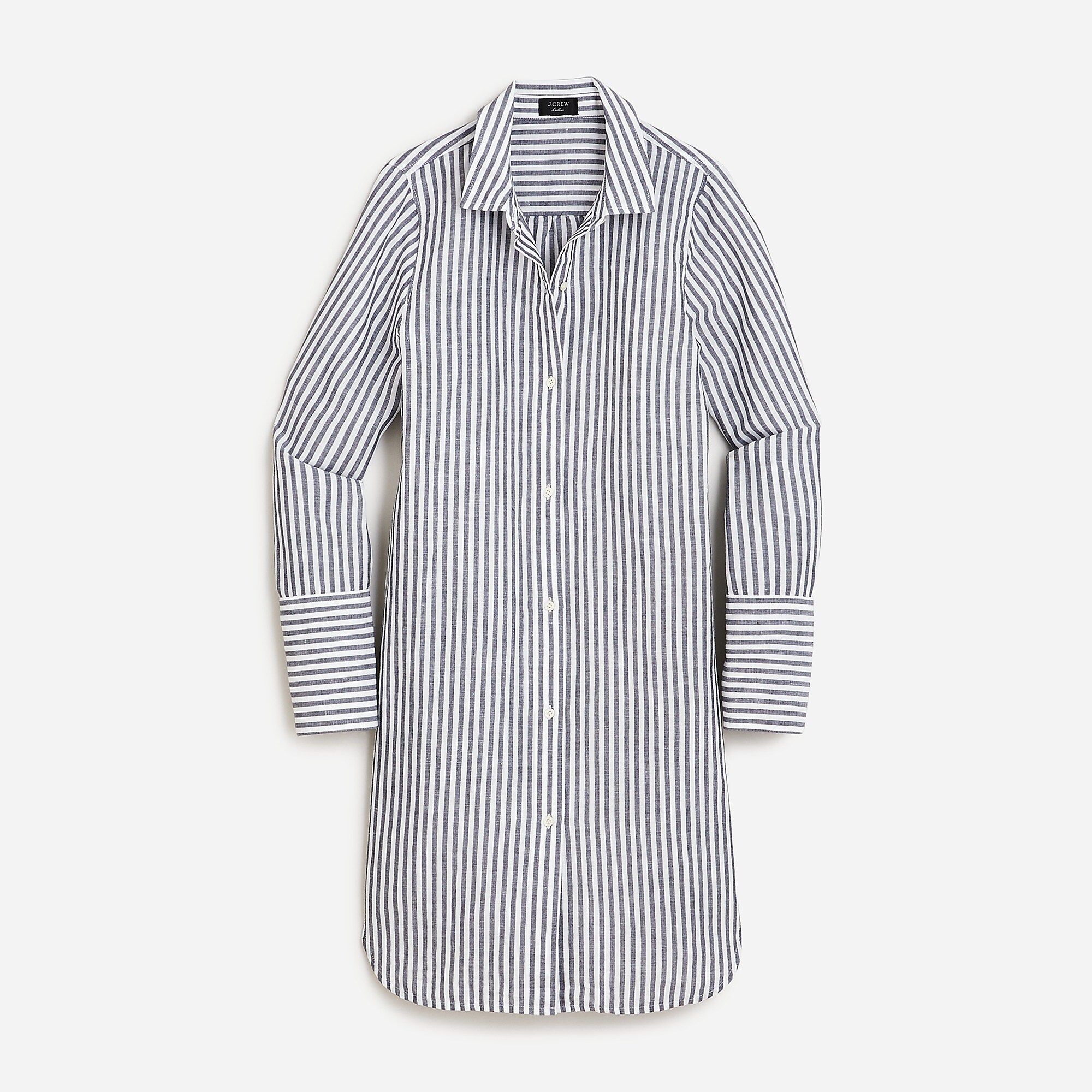 J.Crew: Cotton-linen Beach Shirt In Stripe For Women | J.Crew US