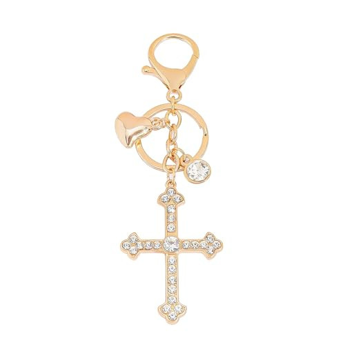 Cross Keychain Gold Bag Charms Purse Charms for Handbags Backpacks Car Keys Accessories Christian Gifts for Women | Amazon (US)