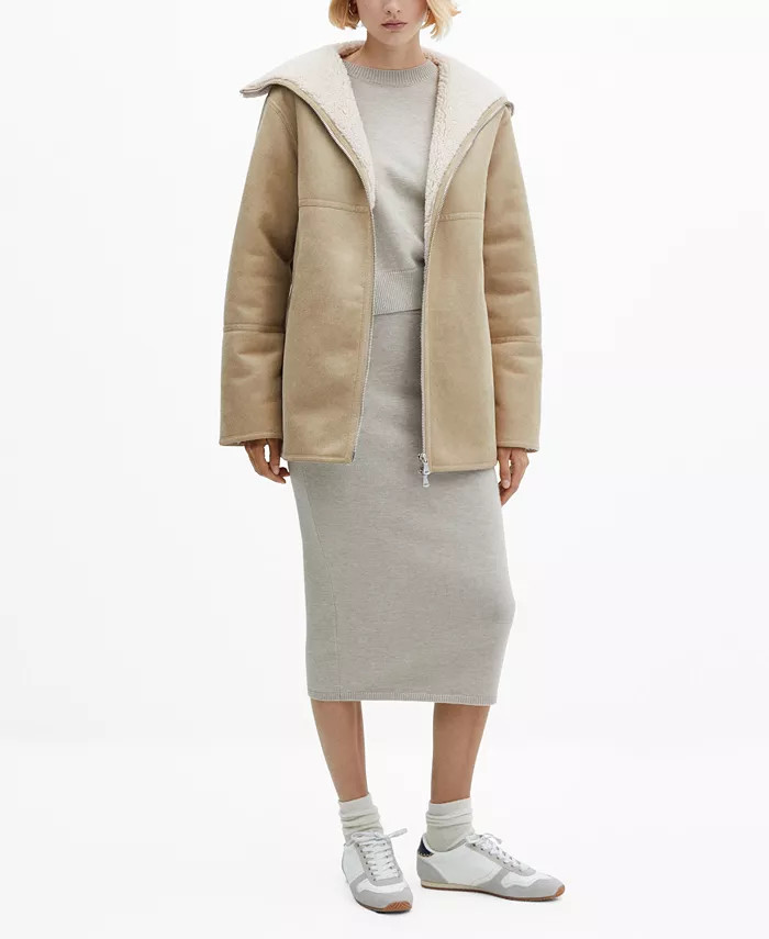 Women's Faux Shearling Lining Coat | Macy's