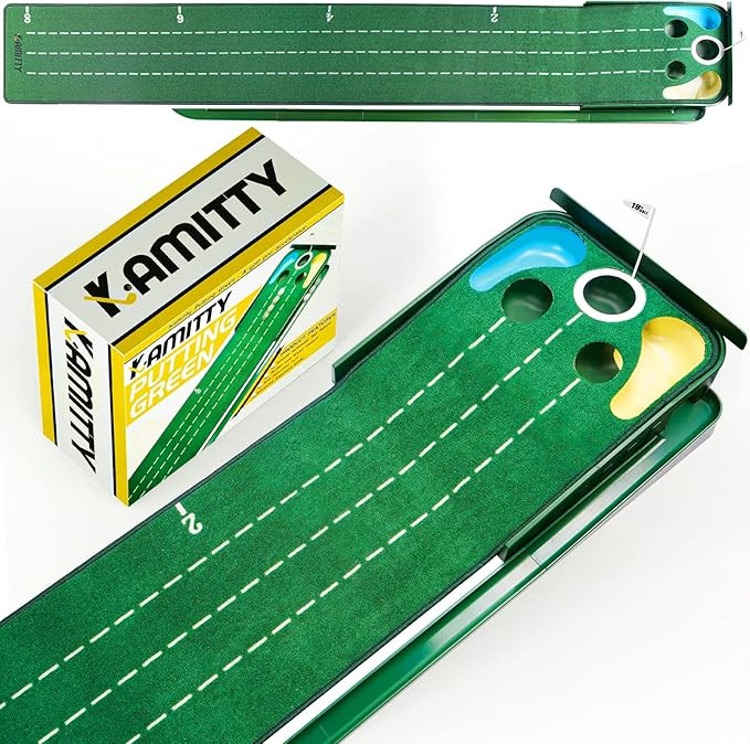 Kamitty Putting Matt for Indoors, Putting Green, Golf Putting Mat with Ball Return, Mini Golf Gam... | Amazon (US)