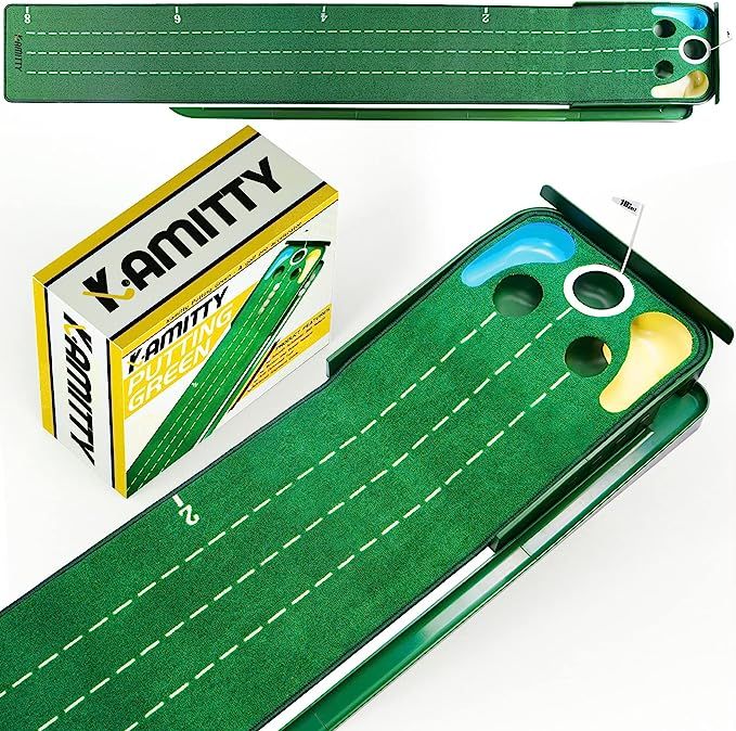 Kamitty Putting Matt for Indoors, Putting Green, Golf Putting Mat with Ball Return, Mini Golf Gam... | Amazon (US)