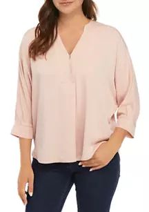Women's 3/4 Sleeve Henley Shirt | Belk