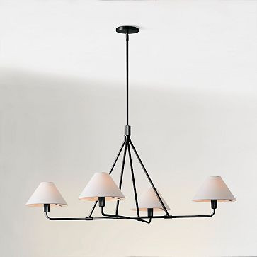 Beatrix Chandelier (46") - Linen Shades | West Elm (US)