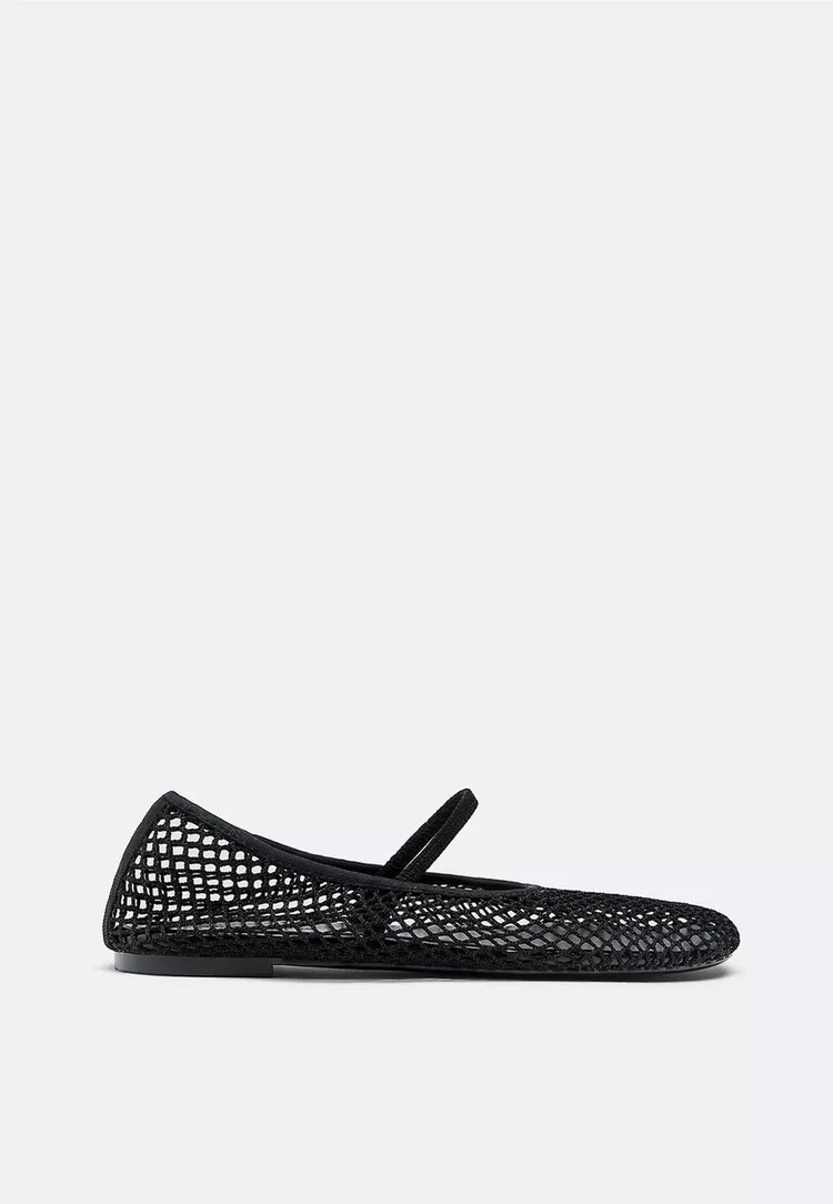 Mesh strap ballet flats - Women's fashion | Stradivarius United Kingdom | Stradivarius (UK)