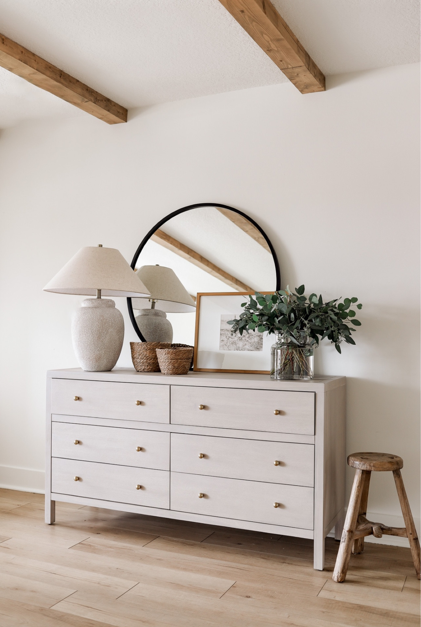 Here are the links to this neutral dresser, large round mirror, and decor! 

#LTKSeasonal #LTKstyletip #LTKsalealert