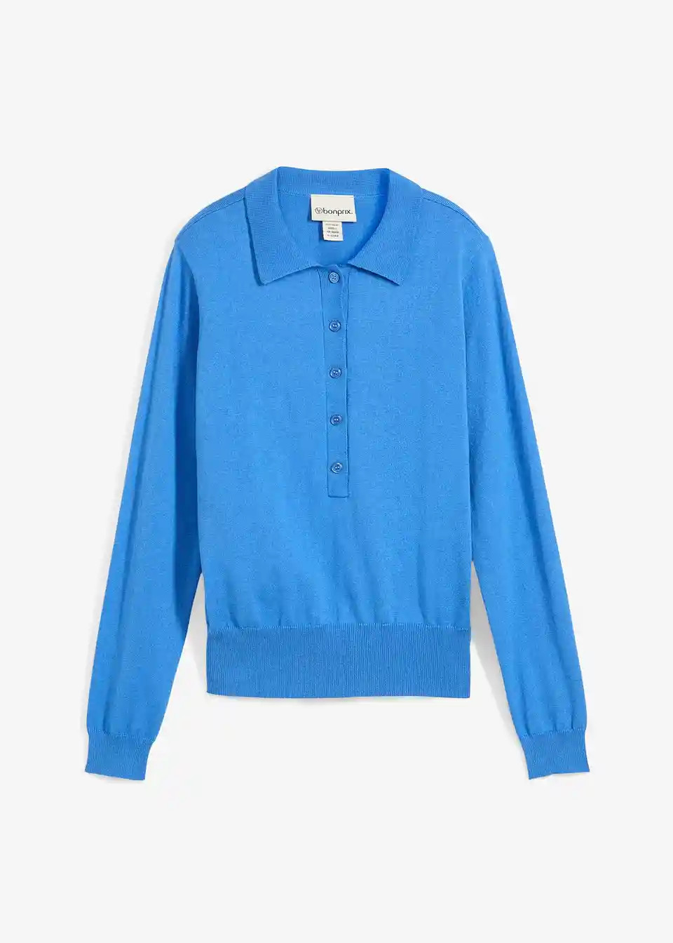 Polo-Pullover mit Seidenanteil | Bonprix DE
