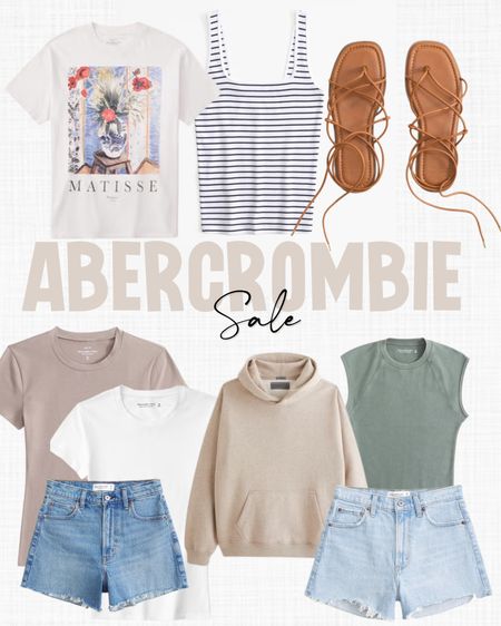 Abercrombie & Fitch sale 15% off and up! Summer style spring style, Abercrombie Sale, LTK Sale, denim, shorts, sandals, tee 

#LTKsalealert #LTKstyletip