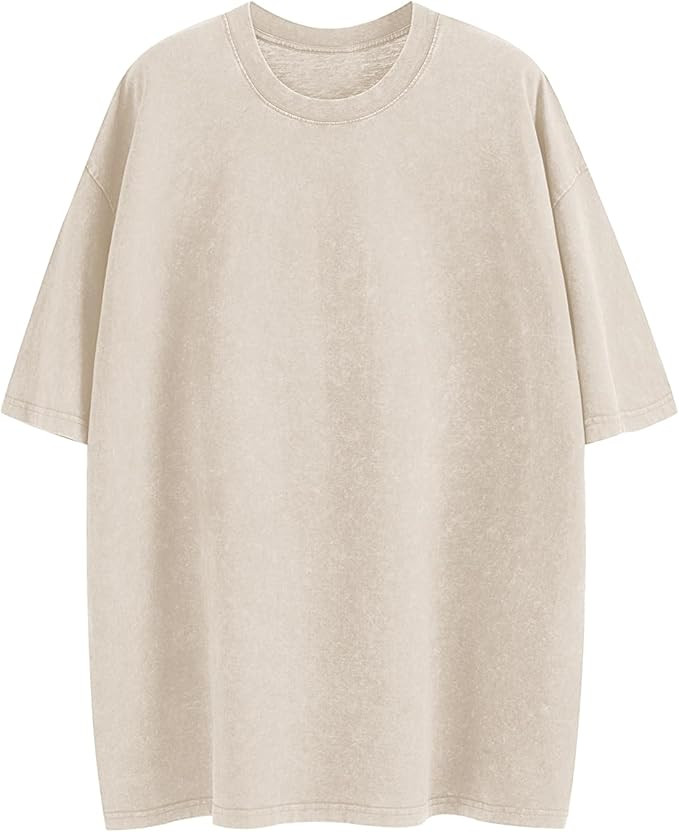 Oversized T Shirts for Women Vintage Basic Boyfriend Tees Loose Fit Baggy Grunge Shirts Acid Wash... | Amazon (US)