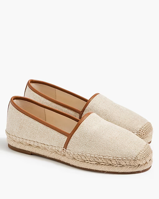 Canvas espadrille slip-on flats | J.Crew Factory