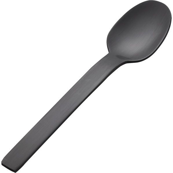 mini matte black spoon | CB2