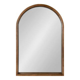 Kate and Laurel Medium Arch Rustic Brown Classic Mirror (36 in. H x 24 in. W) 216630 - The Home D... | The Home Depot