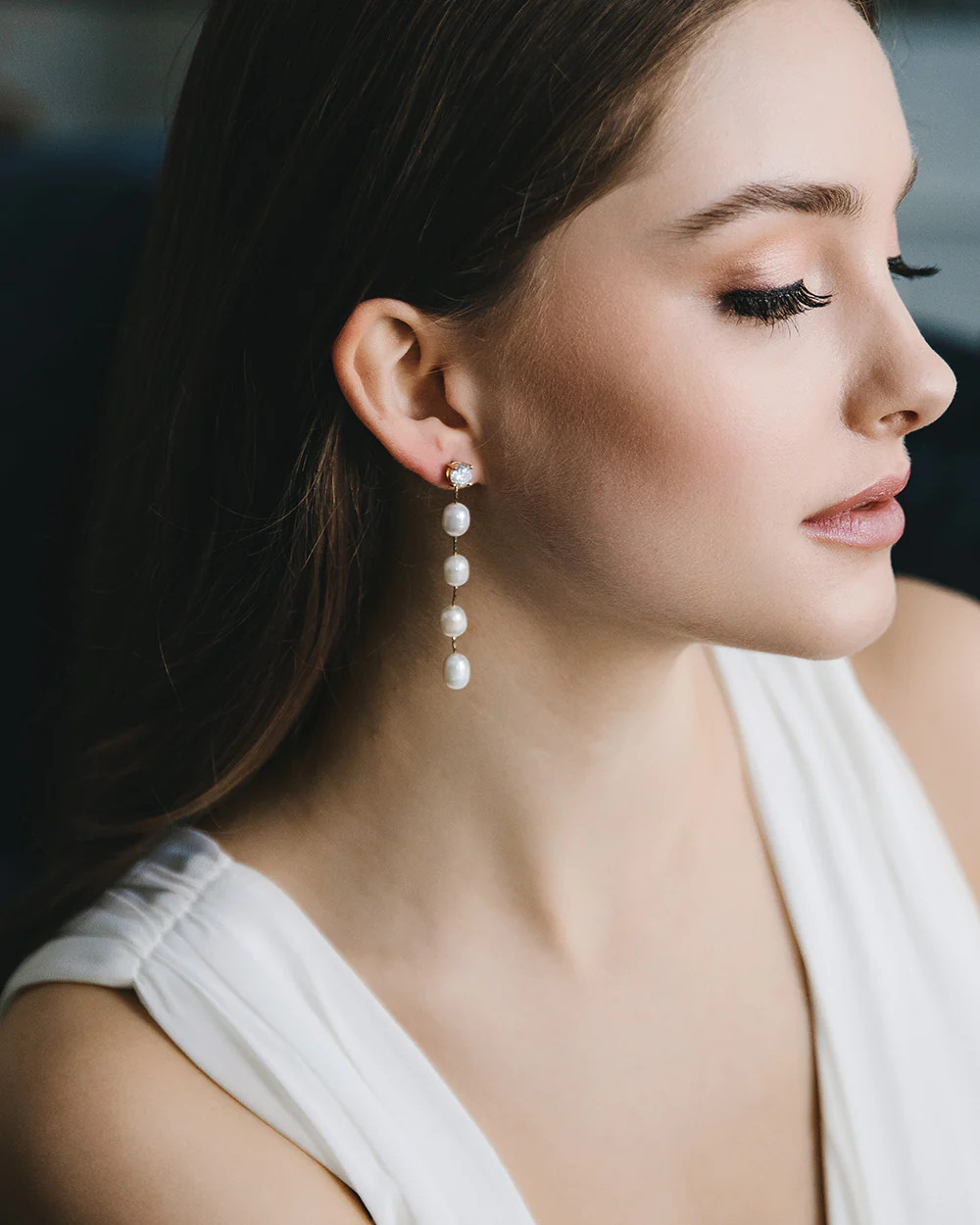 Tess Pearl Dangle Earrings | Dareth Colburn