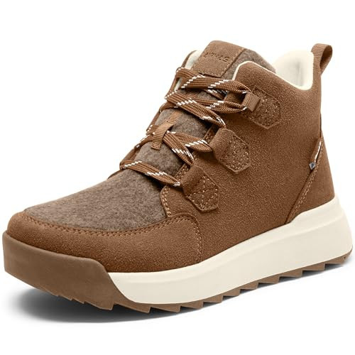 AIRHAS Women's Winter Warm Snow Boots for Women Comfortable Water-Resistant Womens Ankle Boots Fashion Booties(taffy,8.5) | Amazon (US)