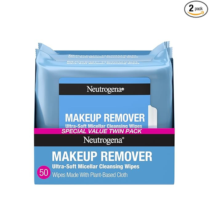 Neutrogena Makeup Remover Wipes Micellar Alcohol-Free Face Towelettes Remove Waterproof Mascara &... | Amazon (US)