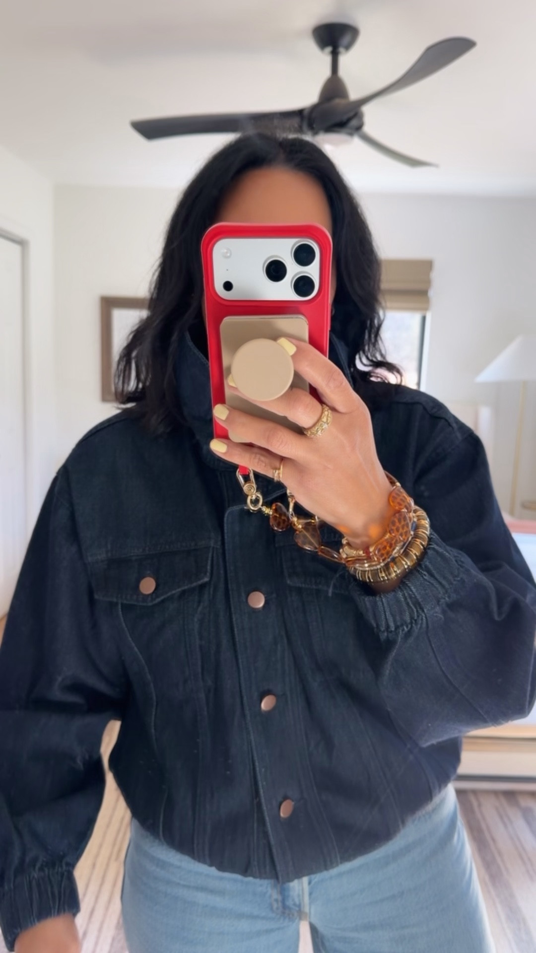 Jacket size medium, tank size large for a looser fit. Jeans size 29. 

#LTKootd #LTKOver40