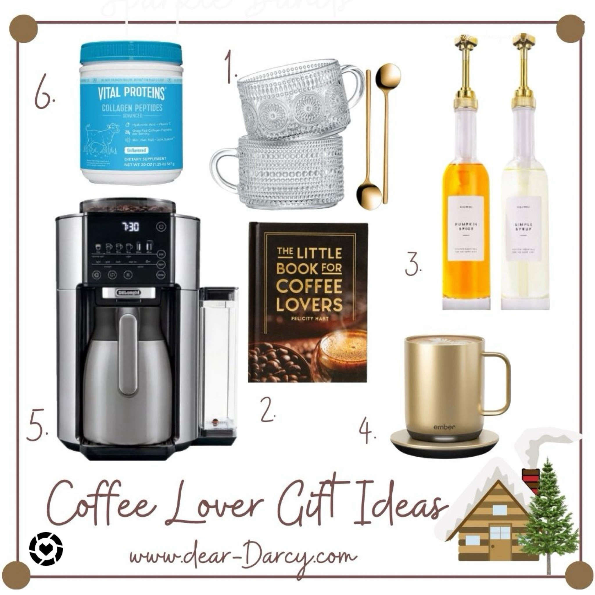 🚨Sale🚨 
Coffee lovers ☕️
 
Gift ideas for the coffee loving moms 

My favorite coffee mugs with gold spoon

Powder Collagen 

 Flavored syrup  pump bottle that are pretty enough to sit on the counter set of 2

Sale 🚨 alert . The gold keureg coffee machine ☕️❤️ We love ours 

Coffee book 

A splurge gift a coffee cup that keeps your coffee warm all day

#LTKhome #LTKstyletip 