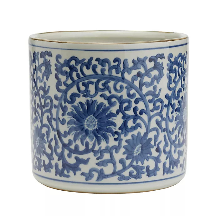 Two's Company® Lotus Flower Porcelain Vase in Blue/White | Bed Bath & Beyond | Bed Bath & Beyond