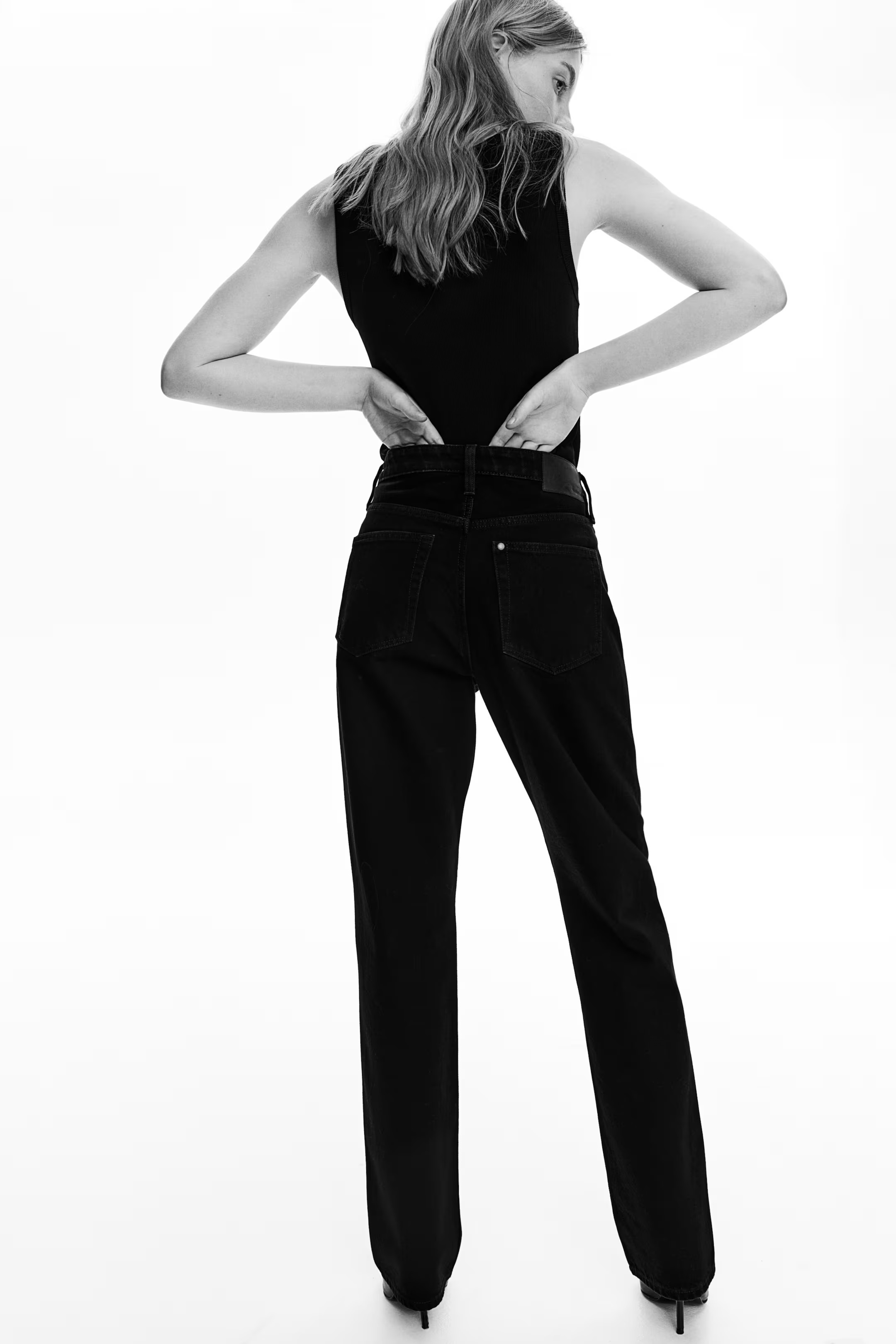 Straight High Jeans - Black - Ladies | H&M US | H&M (US + CA)