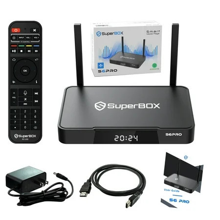 Latest SuperBox S6Pro Fully Loaded,2025 Newest Pack,4G+32G Powerful Smart Box,Time Shift, Parental Control Time,Super Powerful TV Box with Voice Remote Control,Ideal for Home | Walmart (US)