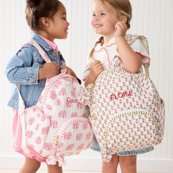 Block Print Quilted Backpack | Mark and Graham