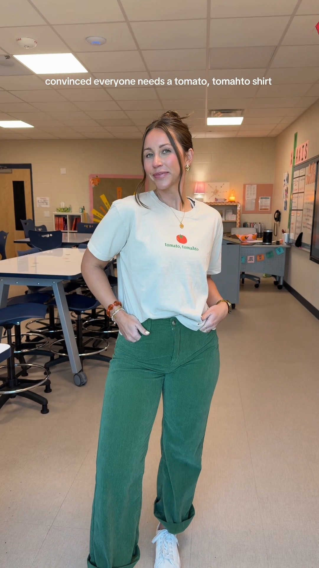 Cute & comfy teacher outfit 🍅✨💚

#LTKootd #LTKgrwm #LTKWorkwear