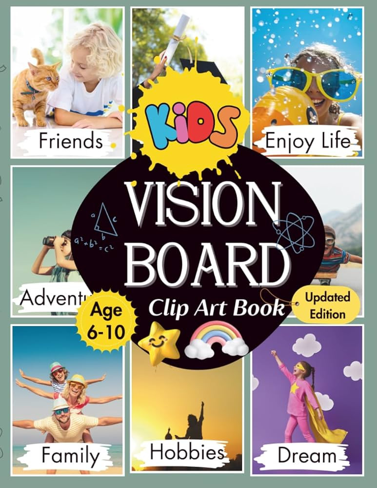 Kids Vision Board Book: Design Your Dream with a Beautiful & Inspiring Collection | 8 x 11.5 Inc ... | Amazon (US)
