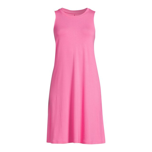 Time and Tru Women's Sleeveless Knit Swing Dress, Sizes XS-XXXL - Walmart.com | Walmart (US)
