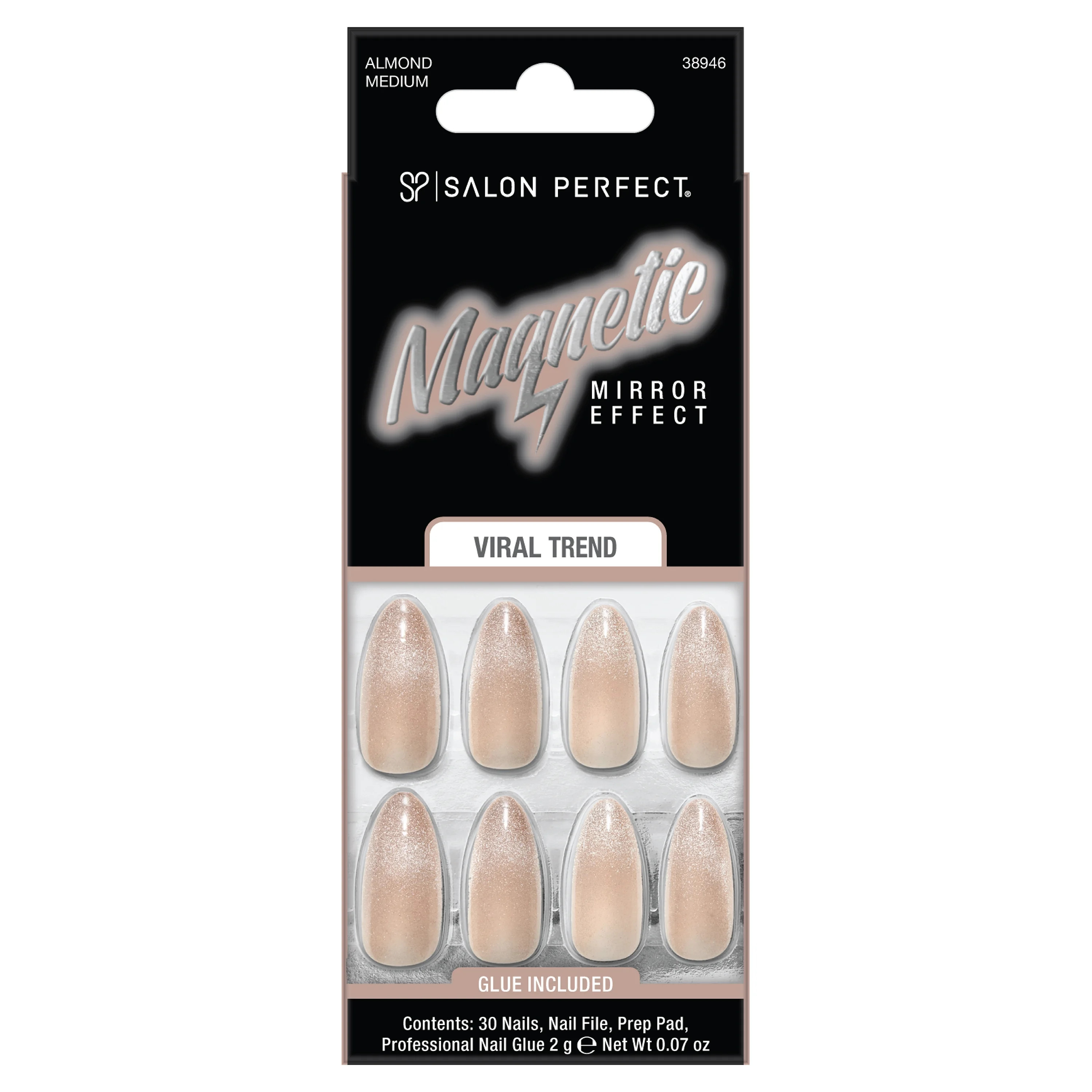 Salon Perfect Artificial Press on Nails, 121 Magnetic Silver | Walmart (US)