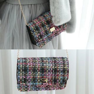 Tweed Chain-Strap Shoulder Bag | YesStyle Global
