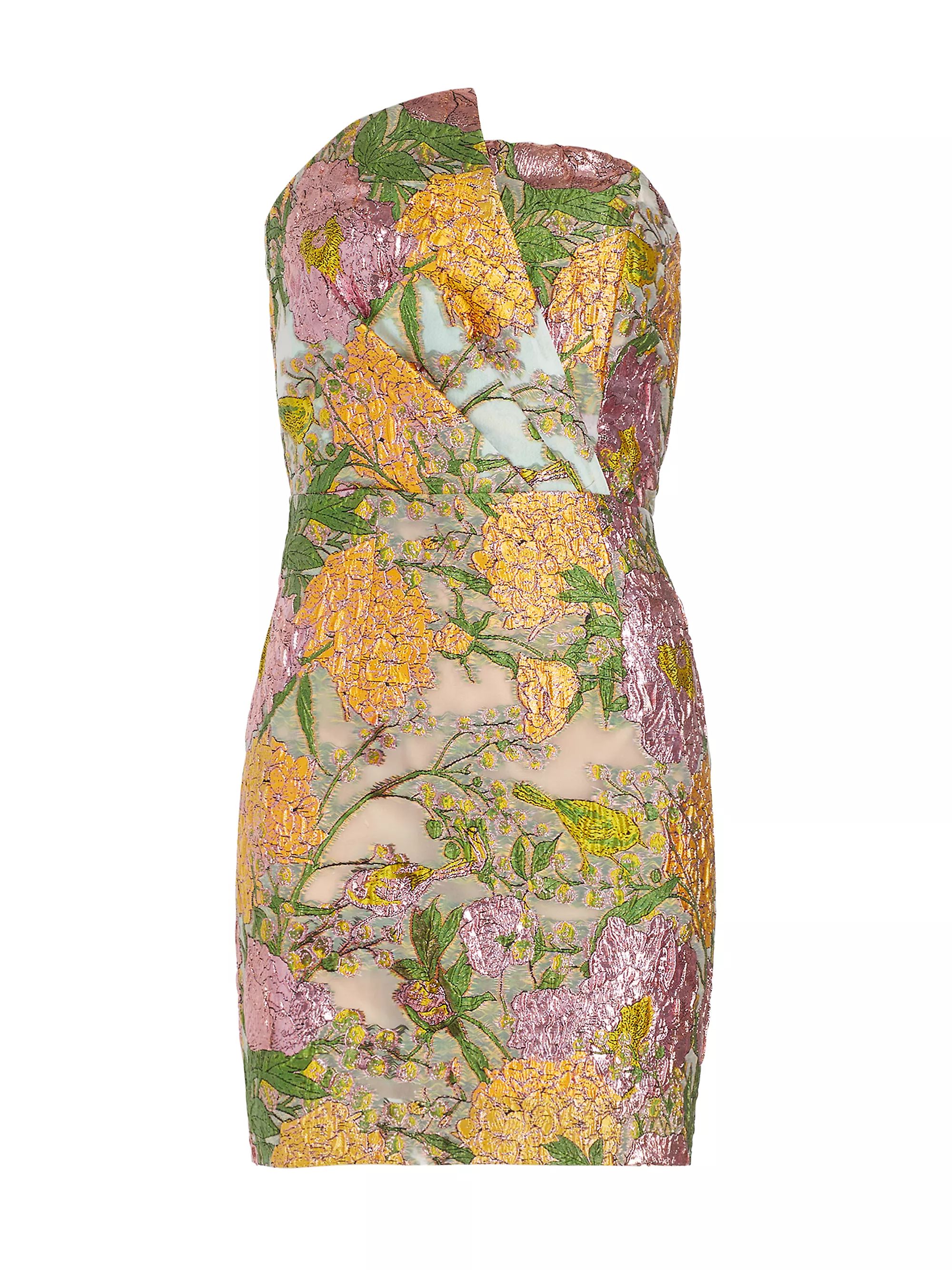 Patricia Floral Jacquard Minidress | Saks Fifth Avenue