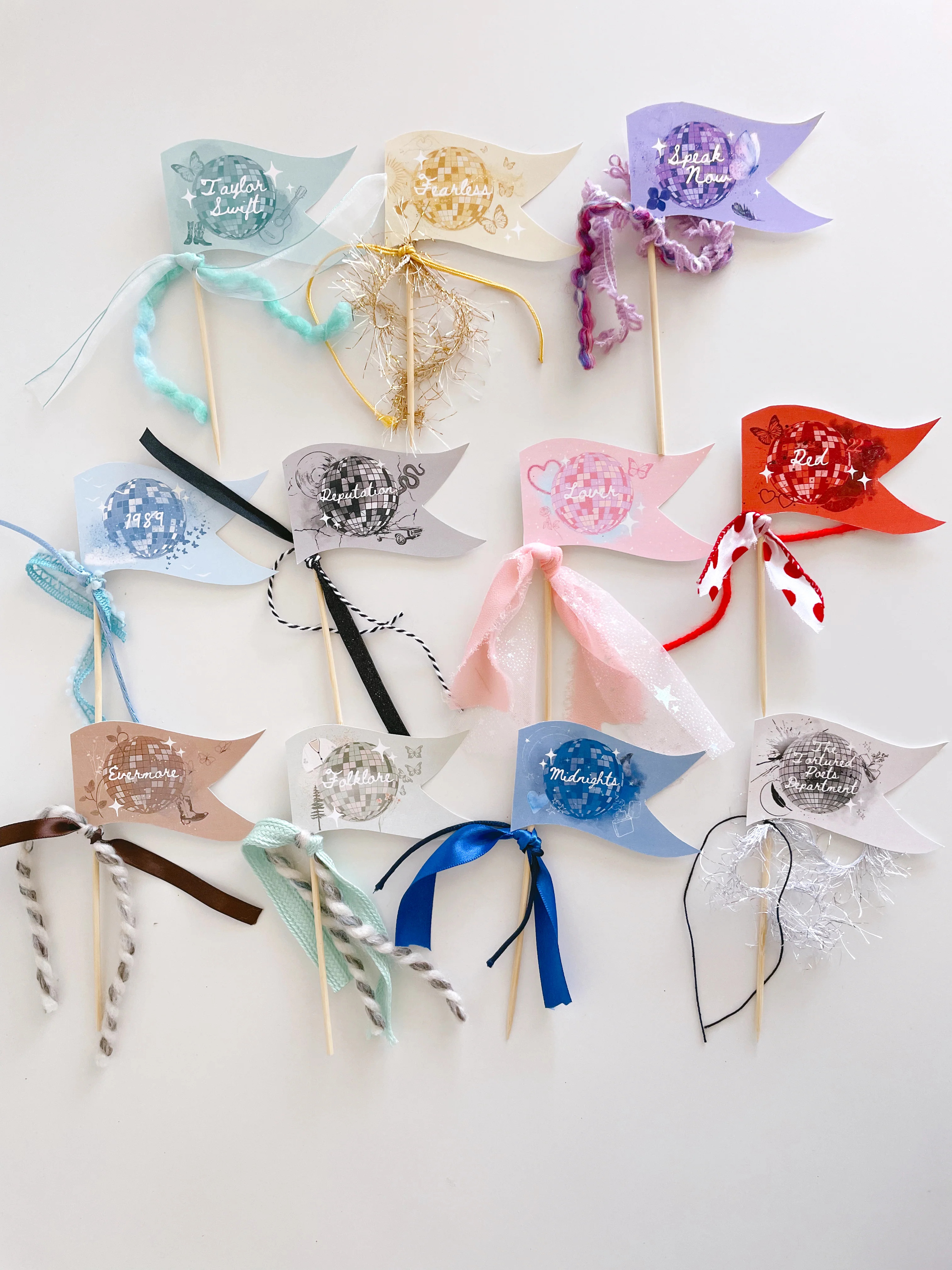Taylor Swift Eras flags | Printable flags/pennants | The Letter Vee