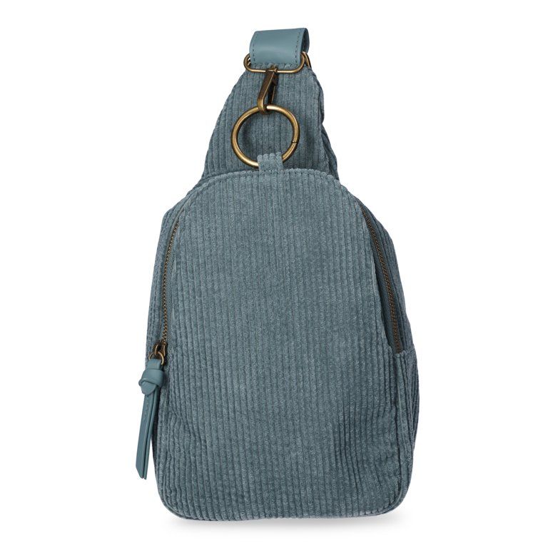 No Boundaries Women's Casual Sling Handbag Teal Atlantic | Walmart (US)