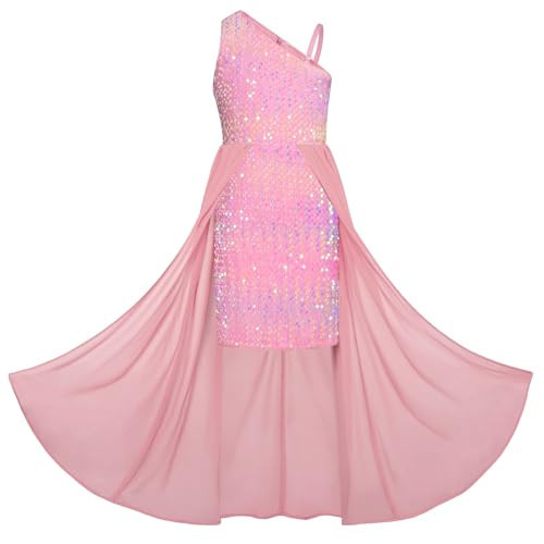 GRACE KARIN Sequin Dress for Girls 10-12 Sparkly Formal Prom Birthday Party Dresses Fall Candy Pink | Amazon (US)