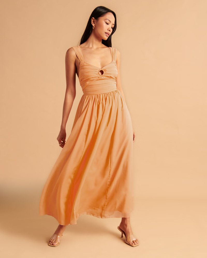 O-Ring Drama Maxi Dress | Abercrombie & Fitch (US)