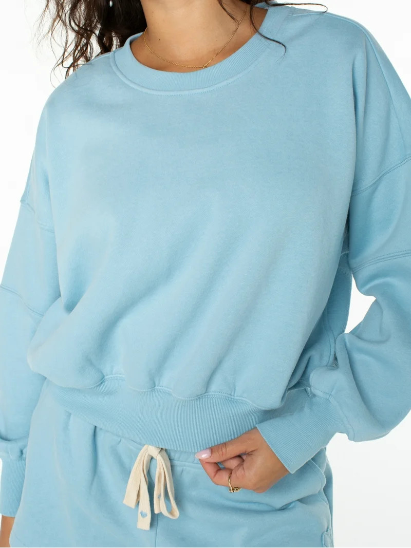 Celebrity Pink Women's and Women's Plus Oversized Boyfriend Sweatshirt, Sizes XS-4X | Walmart (US)