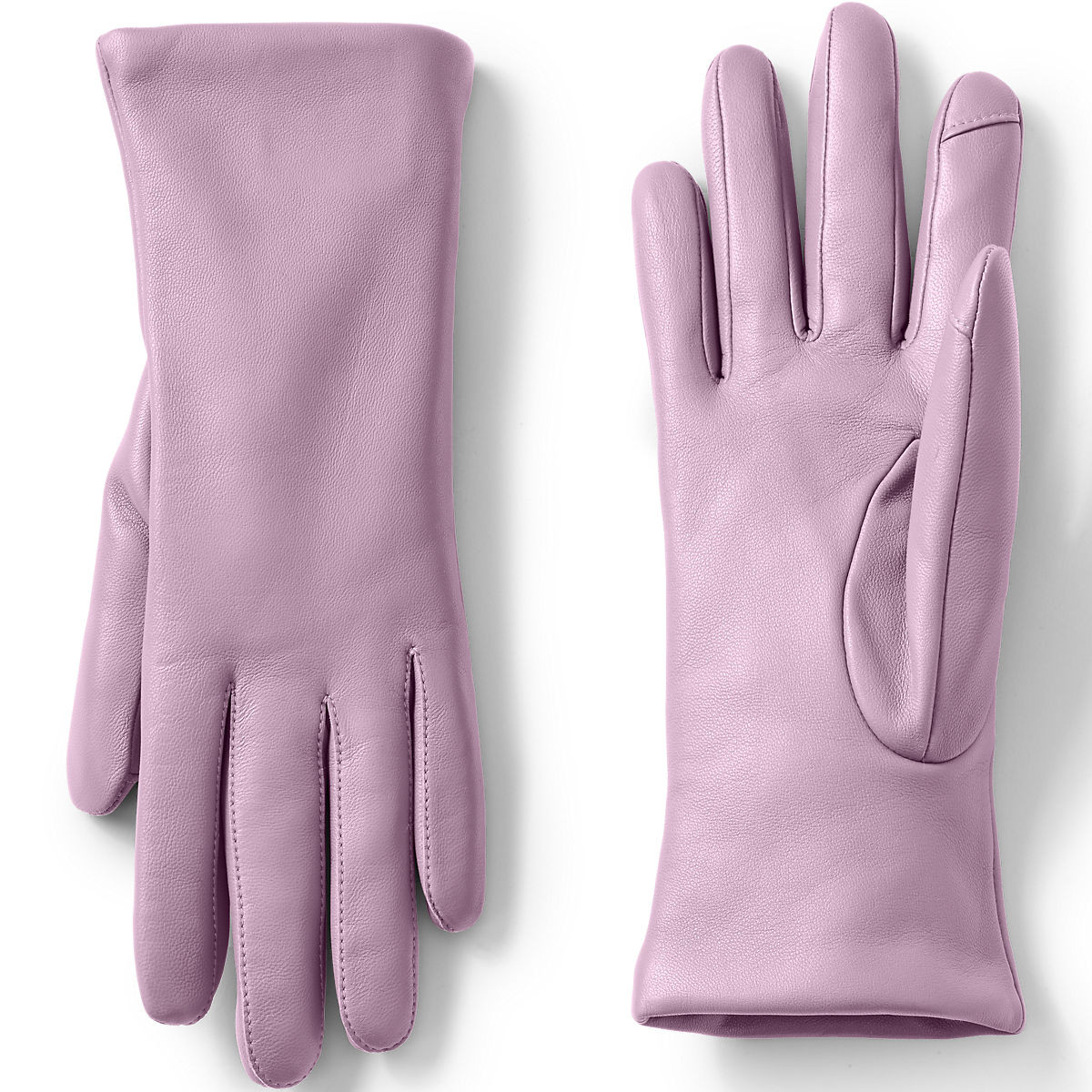 Women's EZ Touch Screen Cashmere Lined Leather Gloves | Lands' End (US)