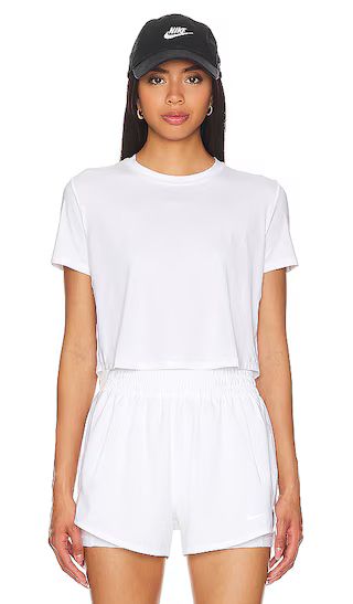 One Classic Short Sleeve Crop Top in White & Black | Revolve Clothing (Global)