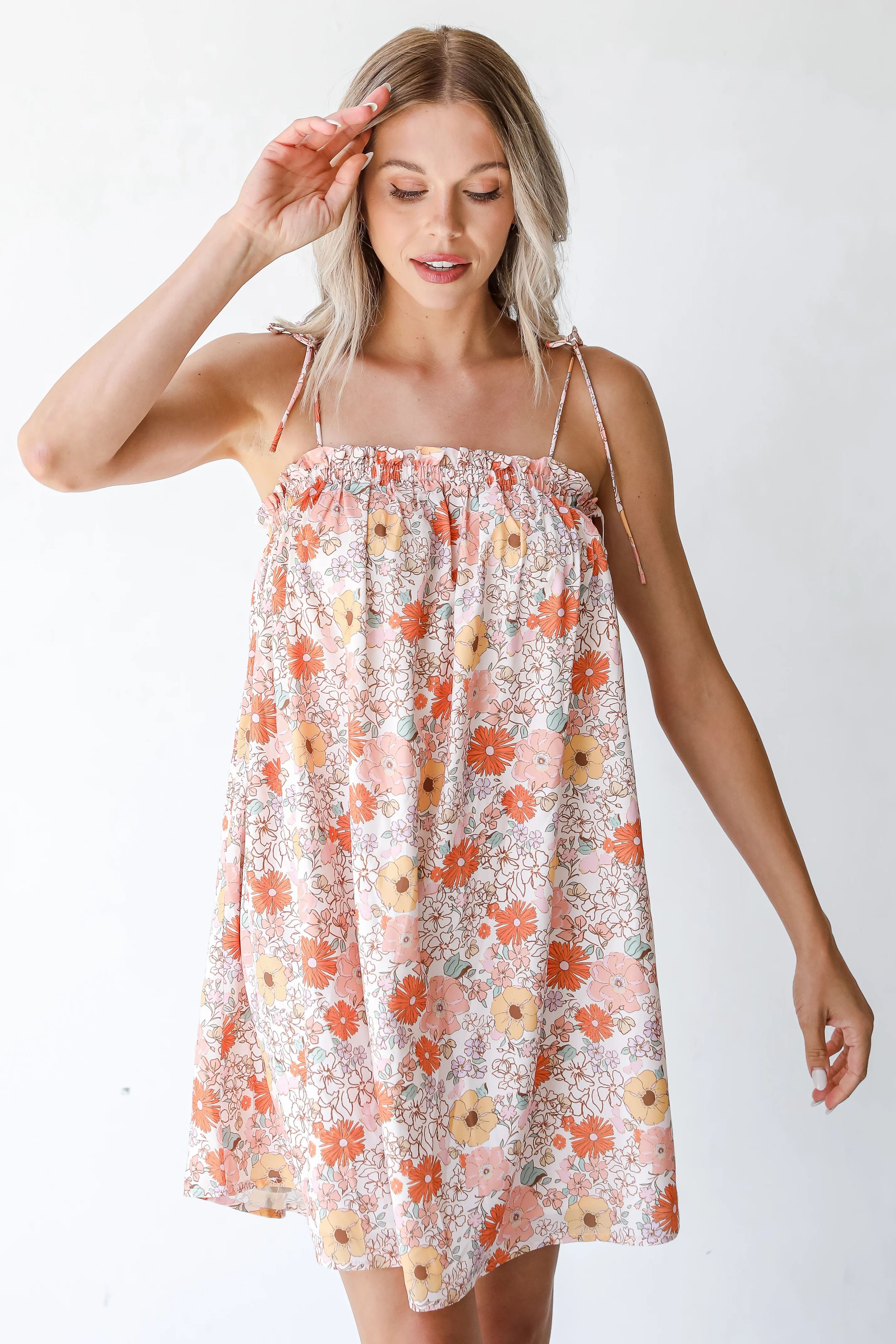 Pretty Perspective Floral Mini Dress | Dress Up