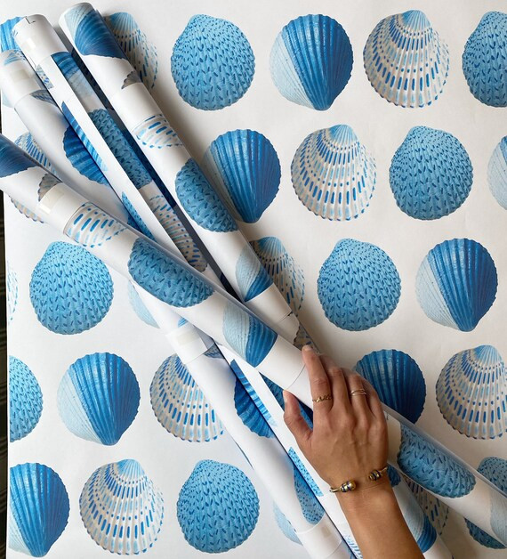 Shelly Gift Wrap Mixed Blues | Etsy | Etsy (US)