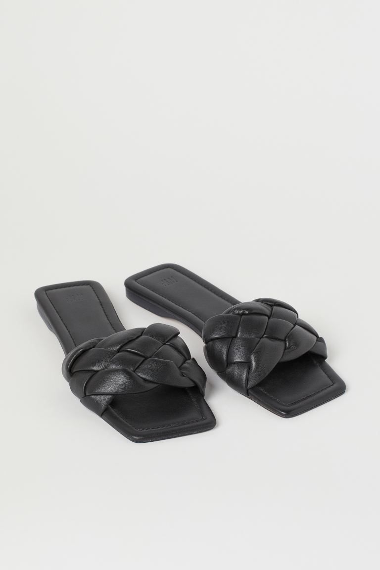 Leather slides | H&M (UK, MY, IN, SG, PH, TW, HK)