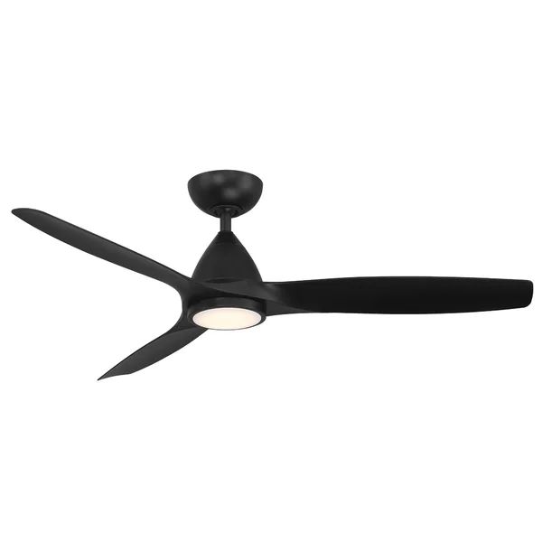 54" Skylark 3 - Blade Outdoor LED Smart Standard Ceiling Fan with Remote Control and Light Kit In... | Wayfair Professional