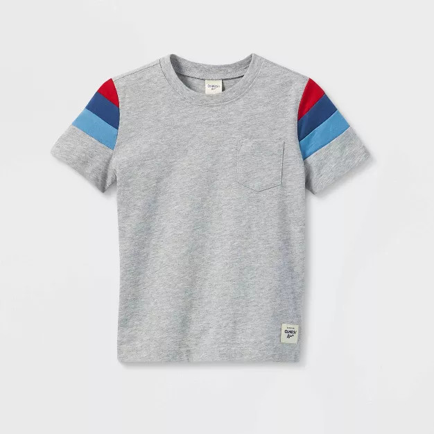 OshKosh B'gosh Toddler Boys' Pocket Short Sleeve T-Shirt - Gray | Target