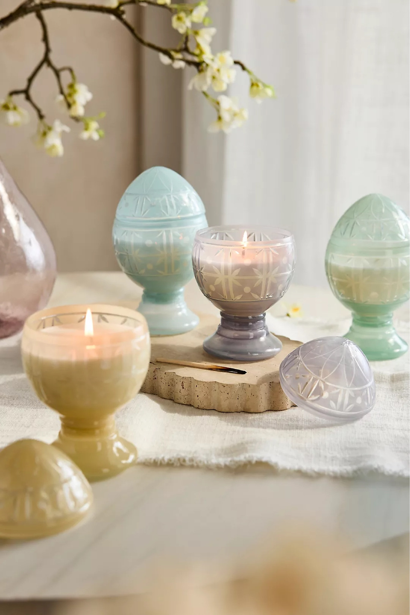 Etched Easter egg candles 💗

#LTKHome #LTKSaleAlert #LTKFindsUnder50