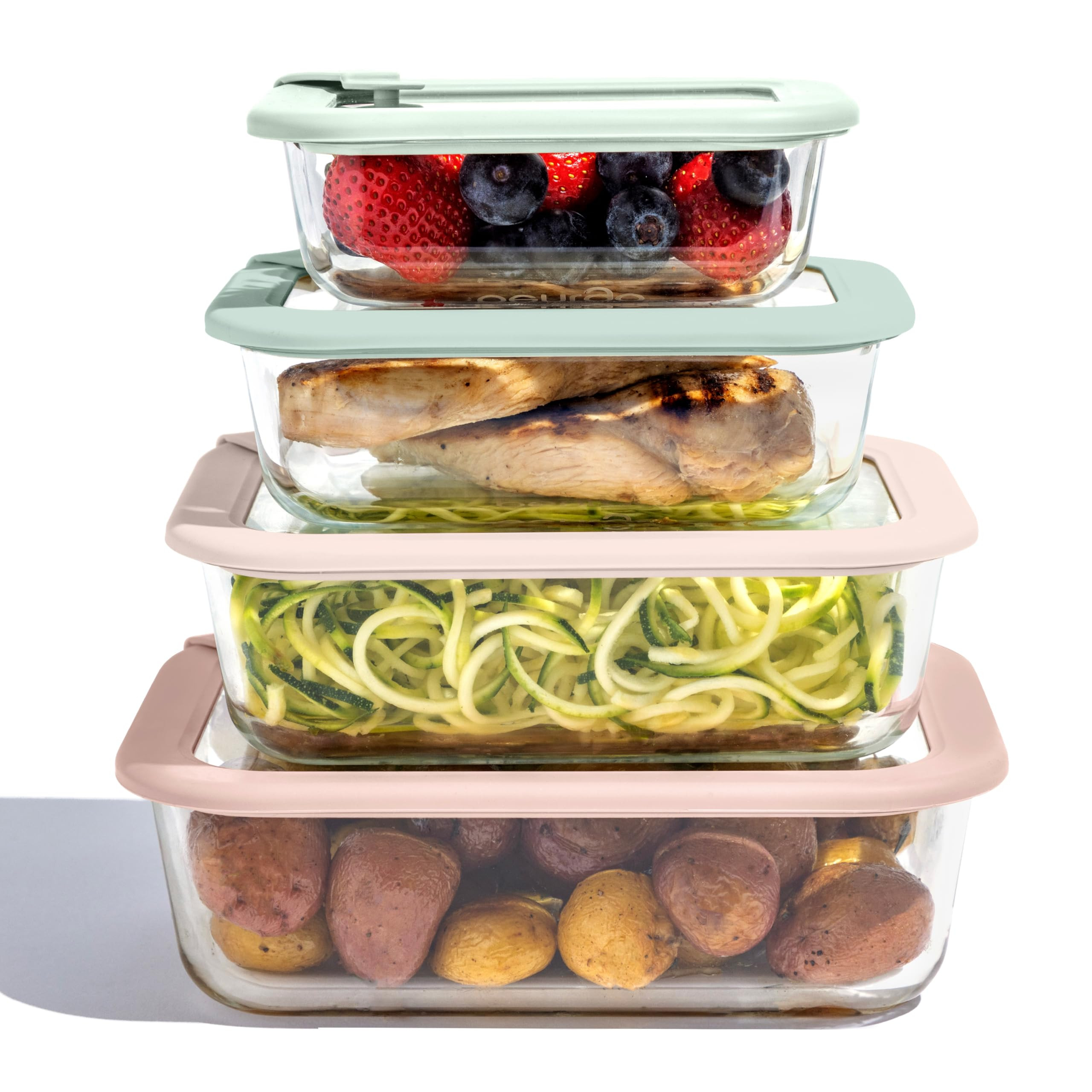 Bentgo Signature Leak-Proof Glass Food Storage - 8-Piece Set, 1-Compartment Plastic-Free Containe... | Amazon (US)